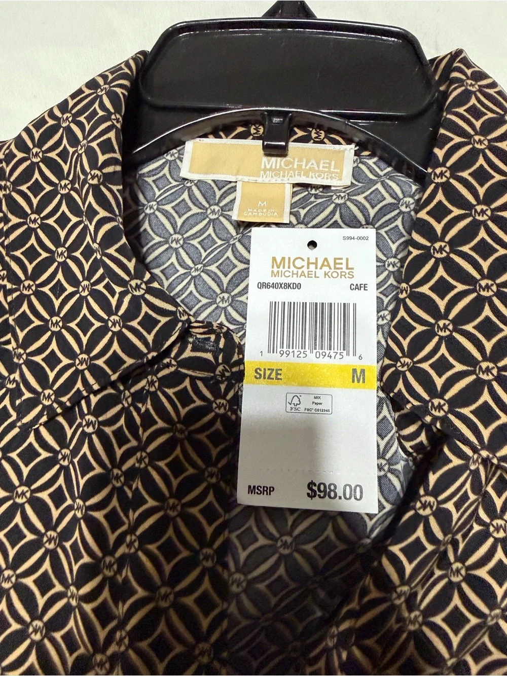 Michael Kors lightweight button